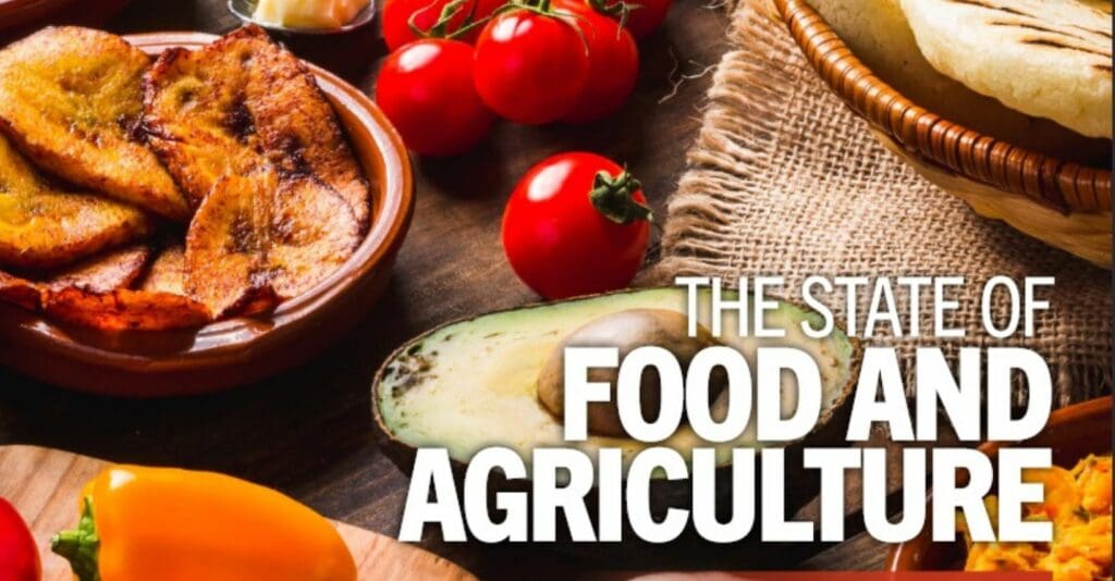 Copertina report FAO "The State of Food and Agricolture"